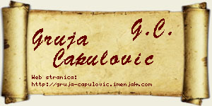 Gruja Capulović vizit kartica